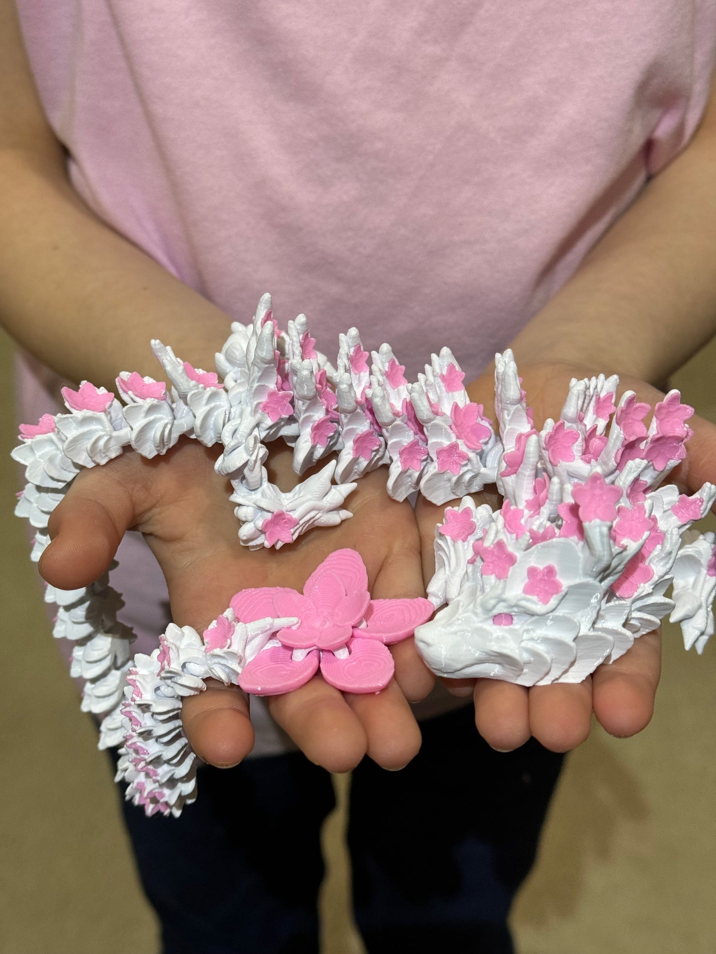 Cherry Blossom Dragon 3D Printed Articulating Figure