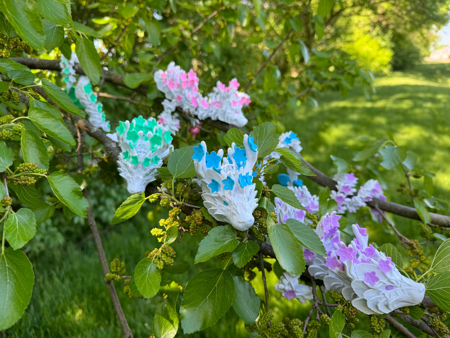 Cherry Blossom Dragon 3D Printed Articulating Figure