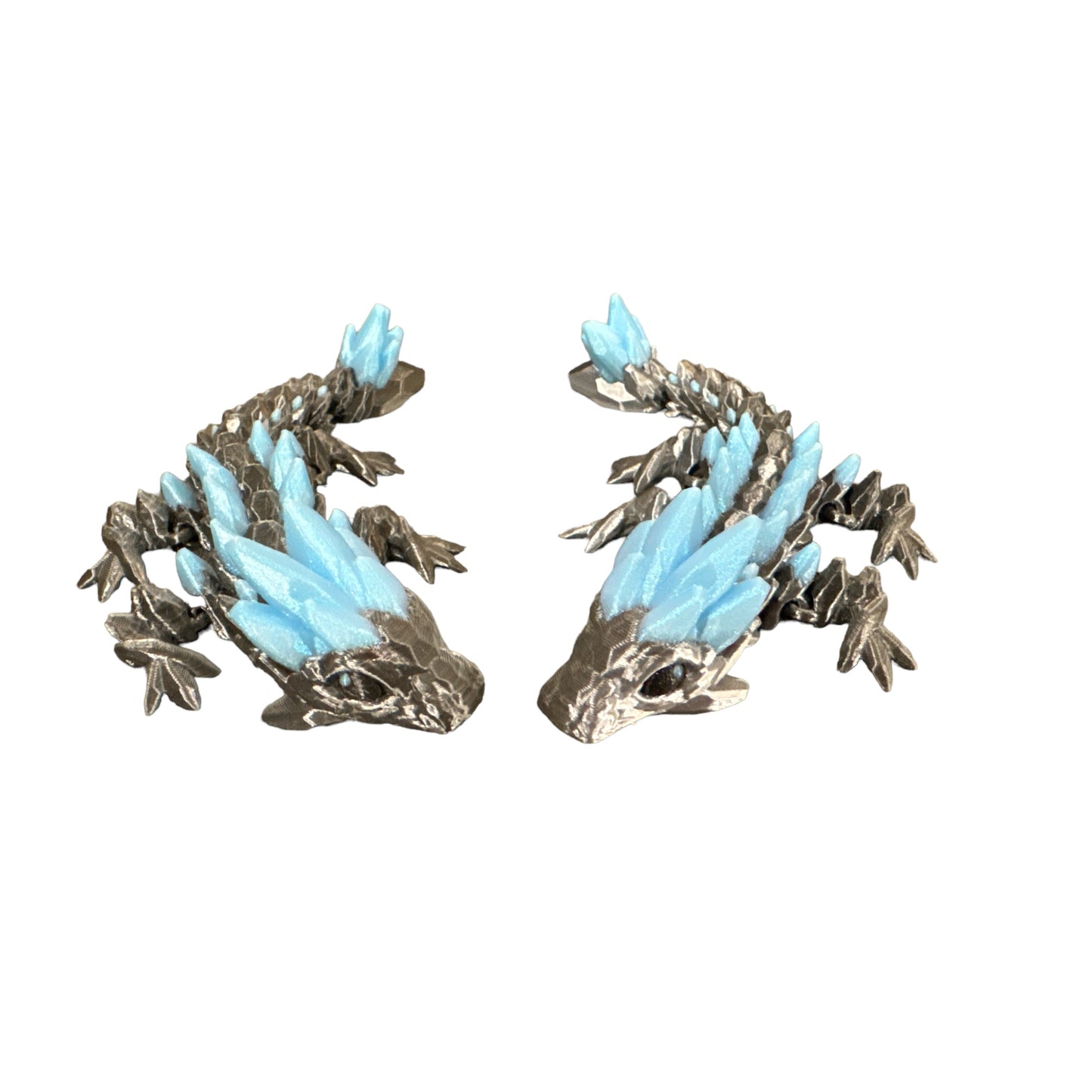 Baby Gemstone Colored Dragon 3D Printed Articulating Figurine