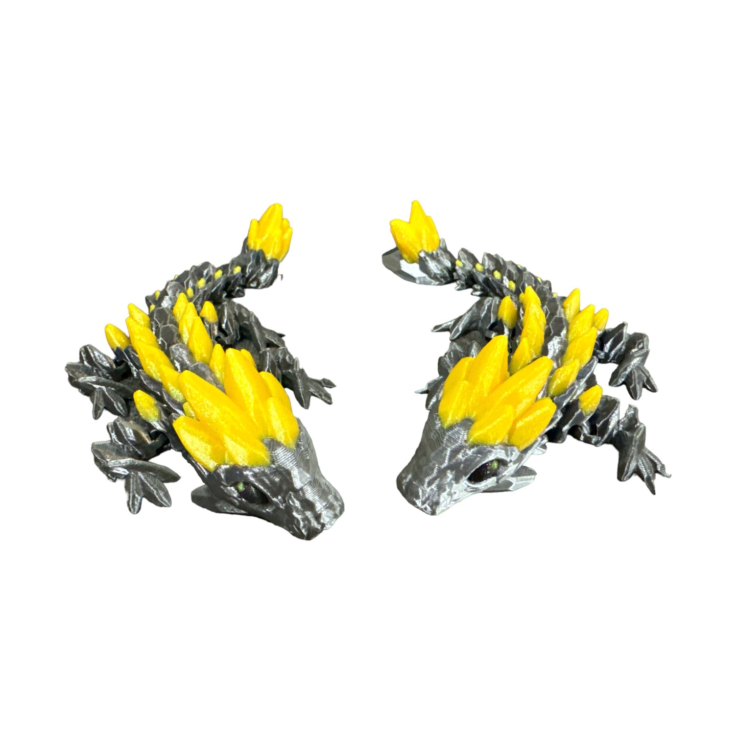 Baby Gemstone Colored Dragon 3D Printed Articulating Figurine