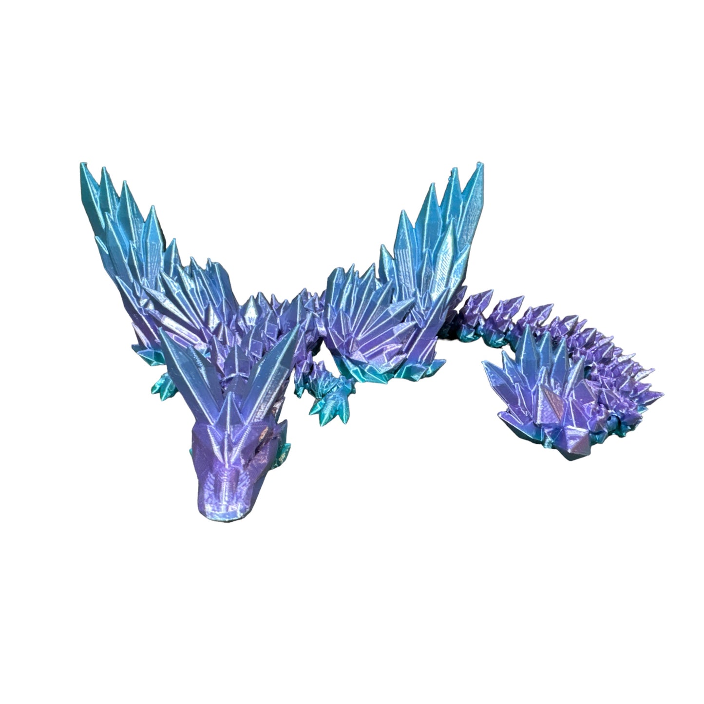 CrystalWing Dragon 3D Printed Articulating Figurine