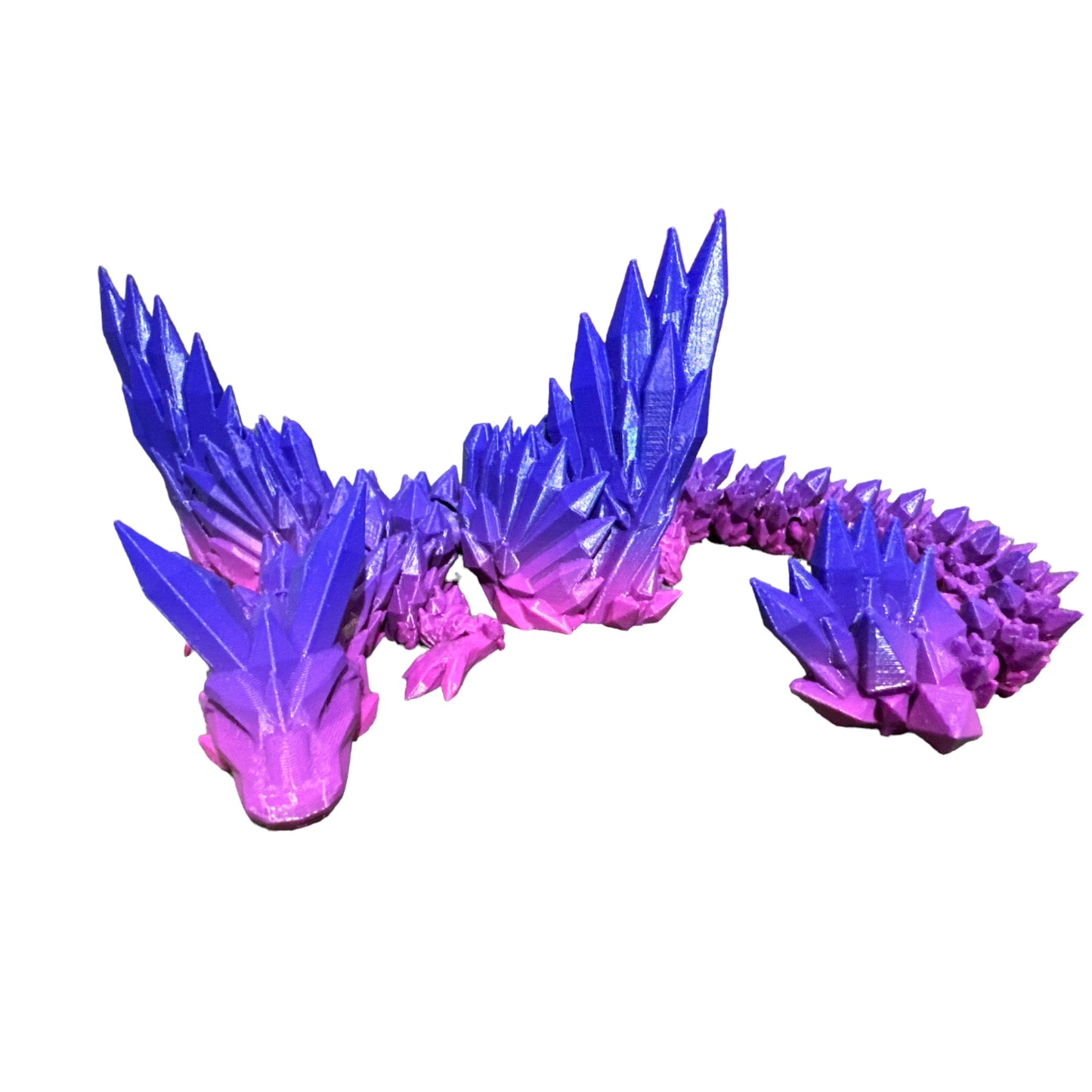 CrystalWing Dragon 3D Printed Articulating Figurine