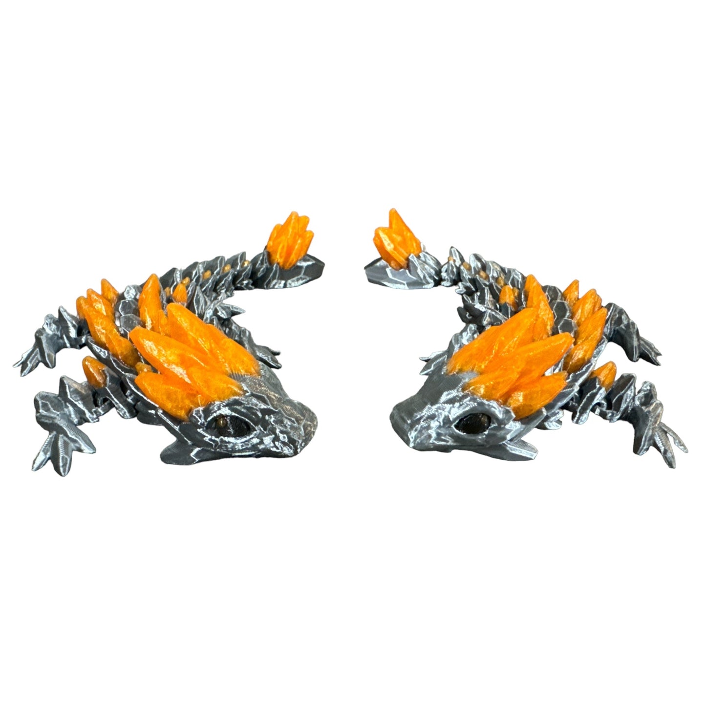 Baby Gemstone Colored Dragon 3D Printed Articulating Figurine