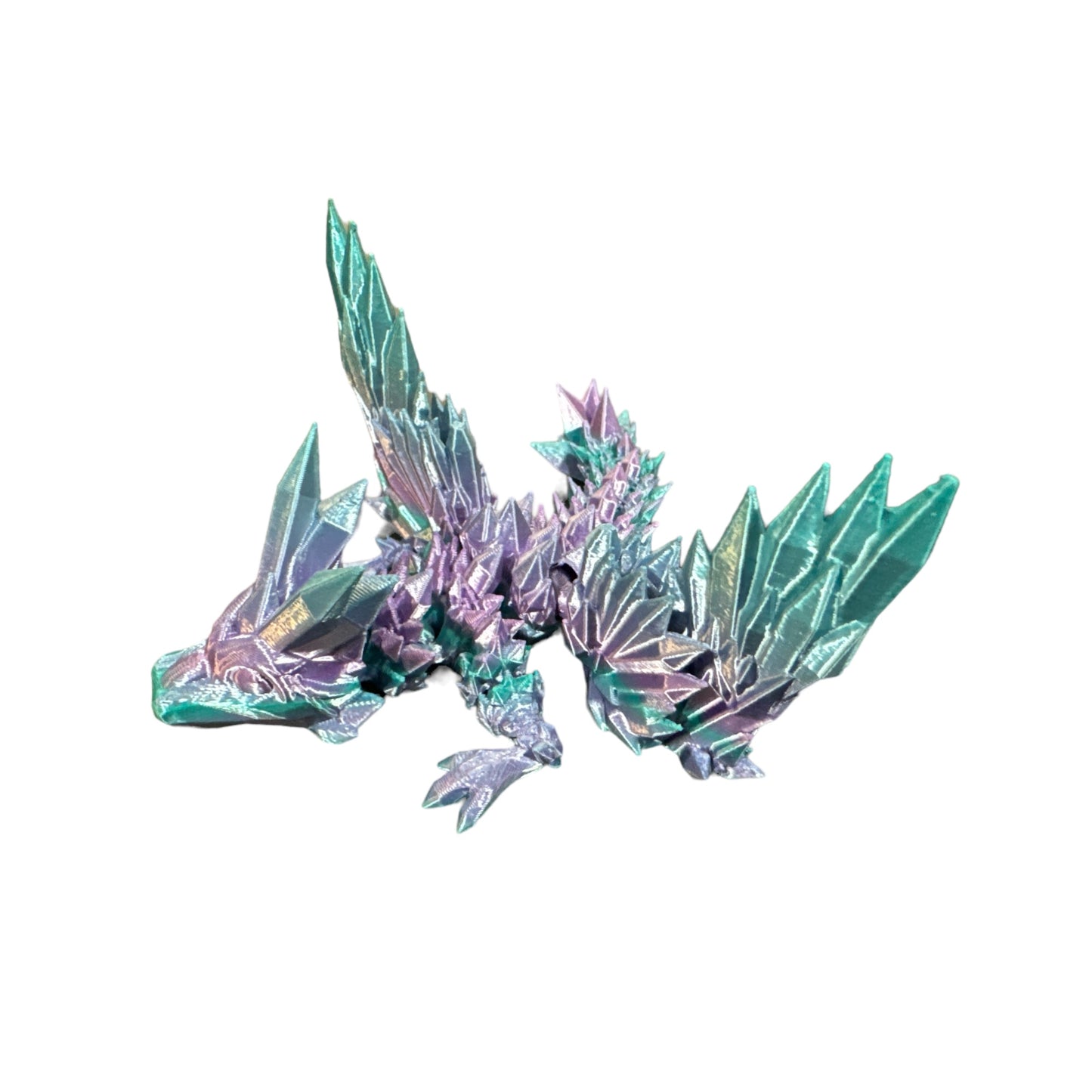 CrystalWing Dragon 3D Printed Articulating Figurine