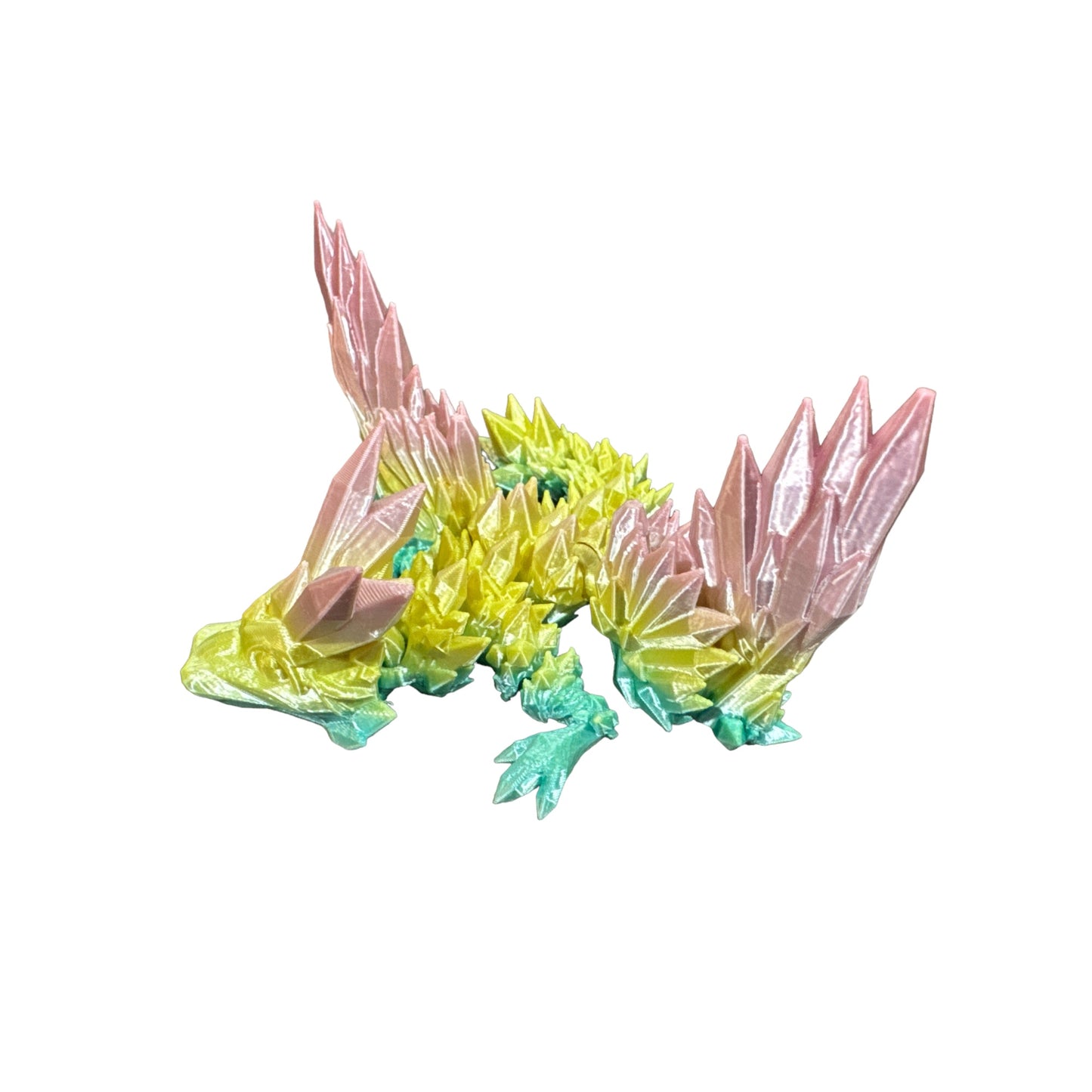 CrystalWing Dragon 3D Printed Articulating Figurine