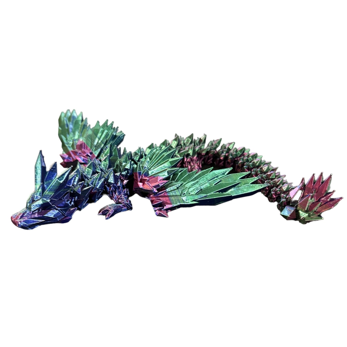 CrystalWing Dragon 3D Printed Articulating Figurine