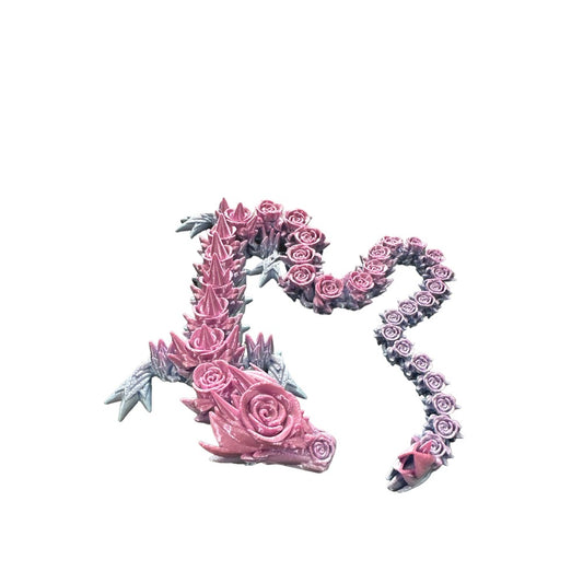 Rose Dragon 3D Printed Articulating Figurine