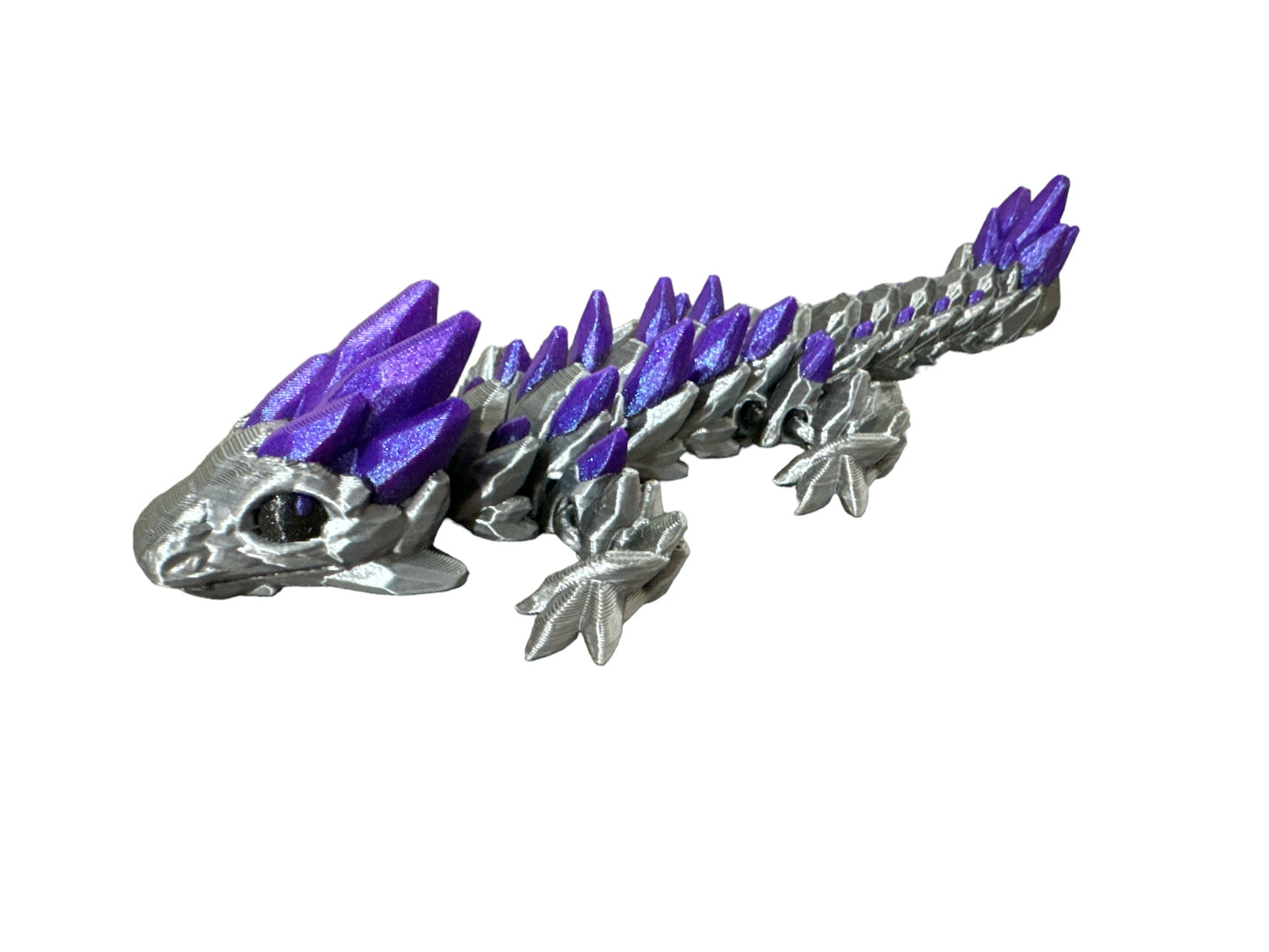 Baby Gemstone Colored Dragon 3D Printed Articulating Figurine