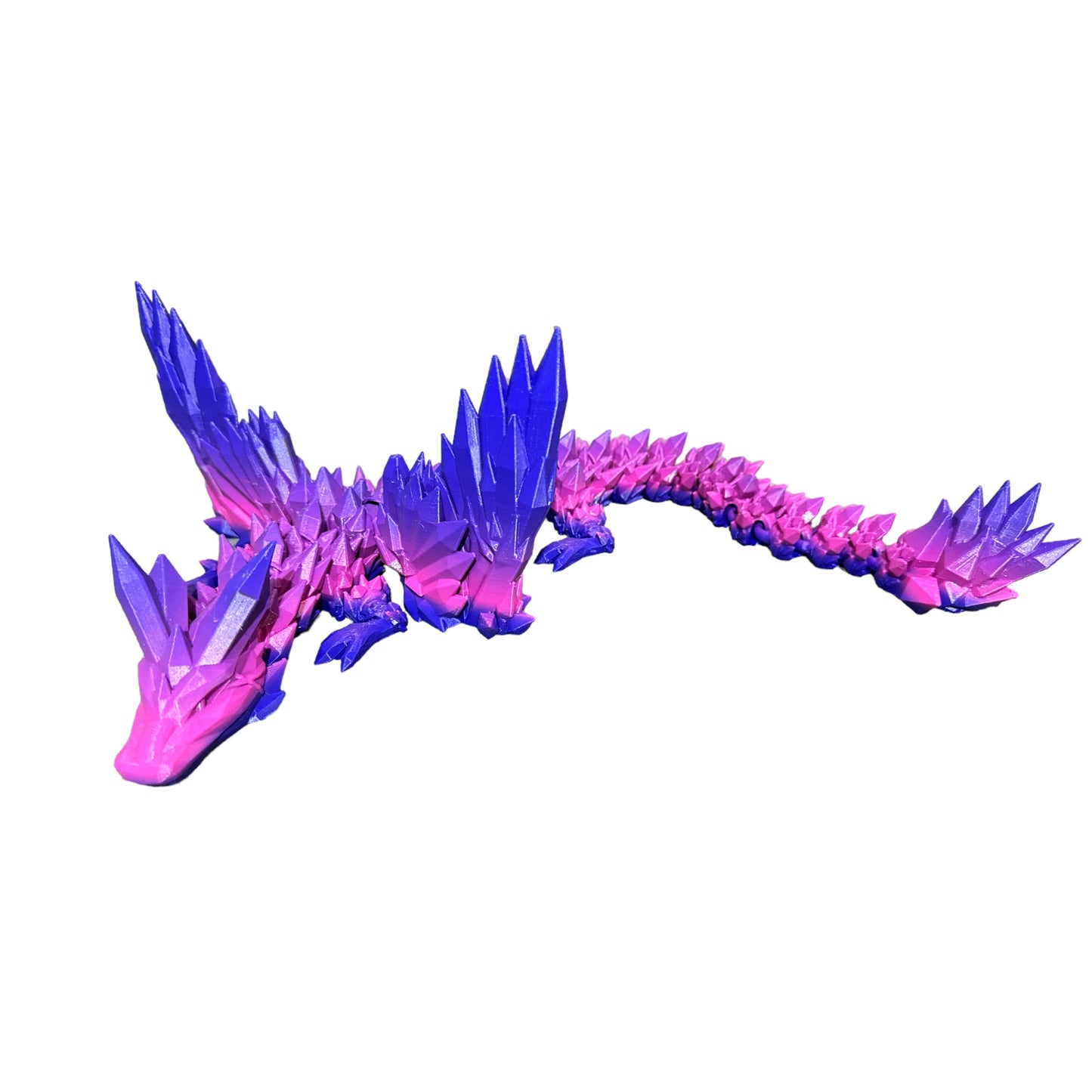 CrystalWing Dragon 3D Printed Articulating Figurine