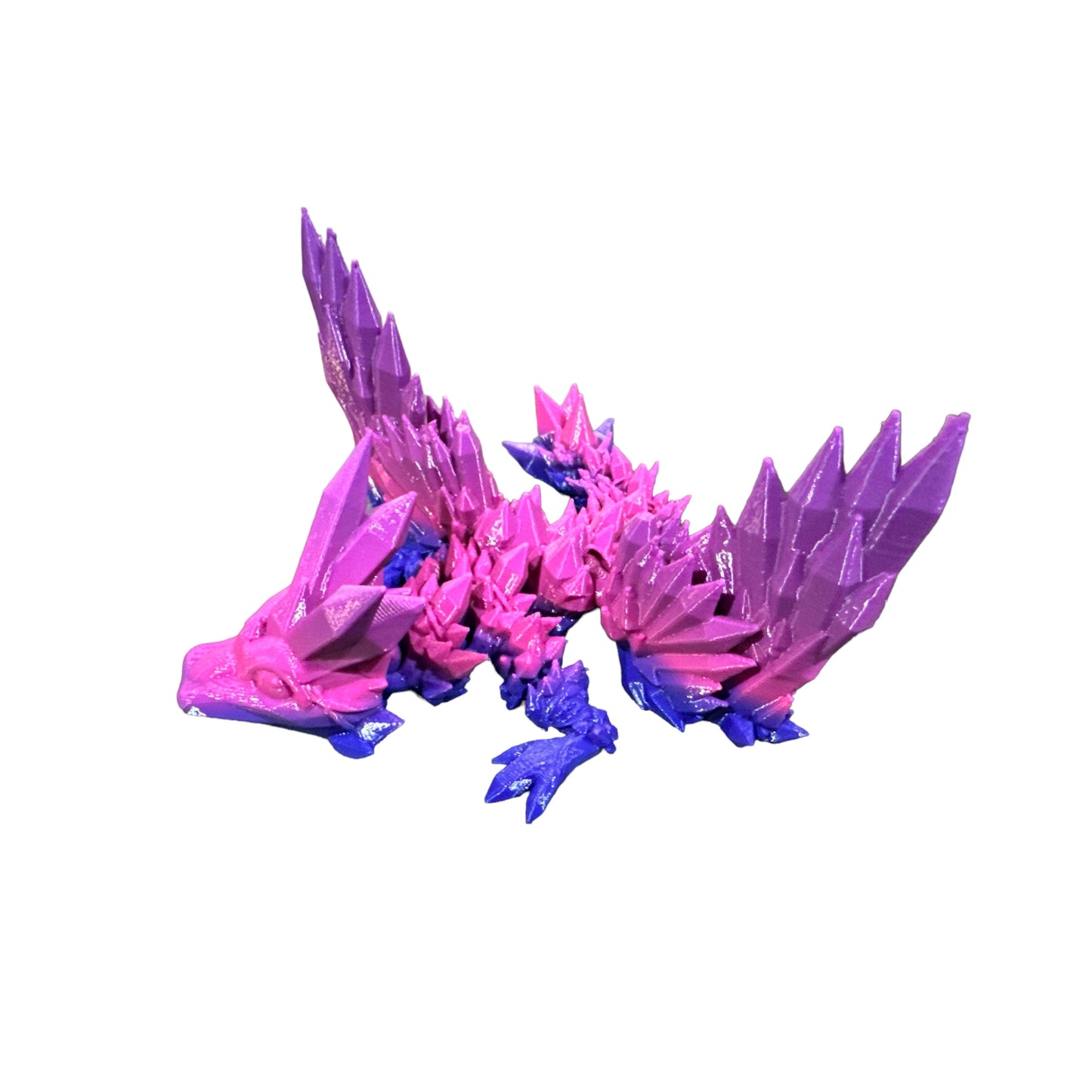 CrystalWing Dragon 3D Printed Articulating Figurine